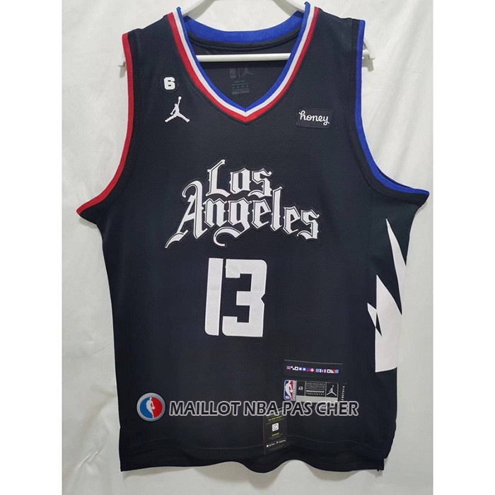 Maillot Los Angeles Clippers Paul George NO 13 Statement 2022-23 Noir